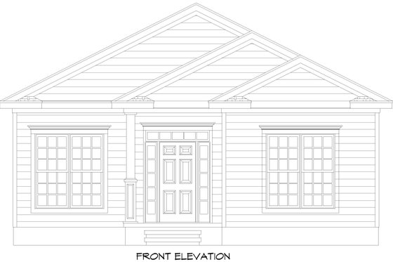Exterior - Front Elevation 3 for Craftsman House Plan #932-1039 - 2 bed, 2 bath