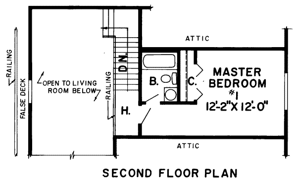 Cottage Floor Plan - Upper Floor Plan #312-208