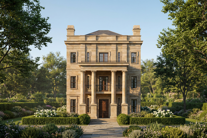 Dream House Plan - Exterior - Front Elevation 3 for Classical House Plan #119-343 - 4 bed, 3.5 bath