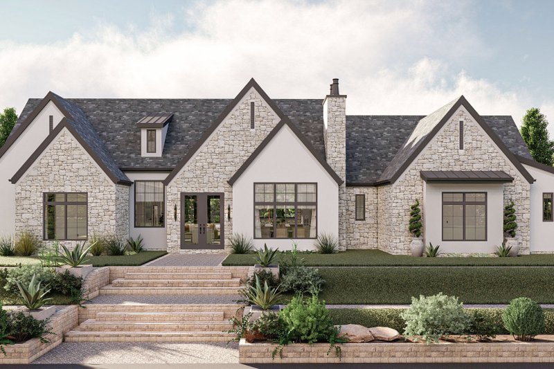 House Blueprint - Modern Exterior - Front Elevation Plan #455-568