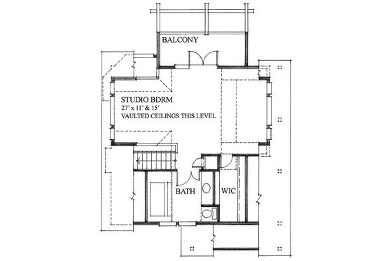 Floor Plan - Upper Floor for Cottage House Plan #118-111 - 2 bed, 2 bath