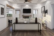 European Style House Plan - 3 Beds 2 Baths 1629 Sq/Ft Plan #17-2378 