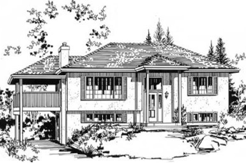 House Blueprint - Traditional Exterior - Front Elevation Plan #18-9065