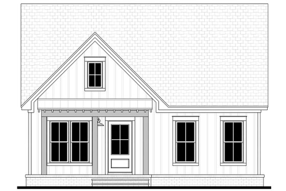 Exterior - Front Elevation 3 for Country House Plan #430-317 - 2 bed, 2 bath