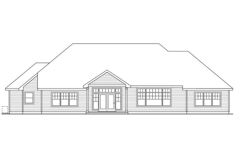 Home Plan - Exterior - Rear Elevation for Craftsman House Plan #124-732 - 3 bed, 2.5 bath