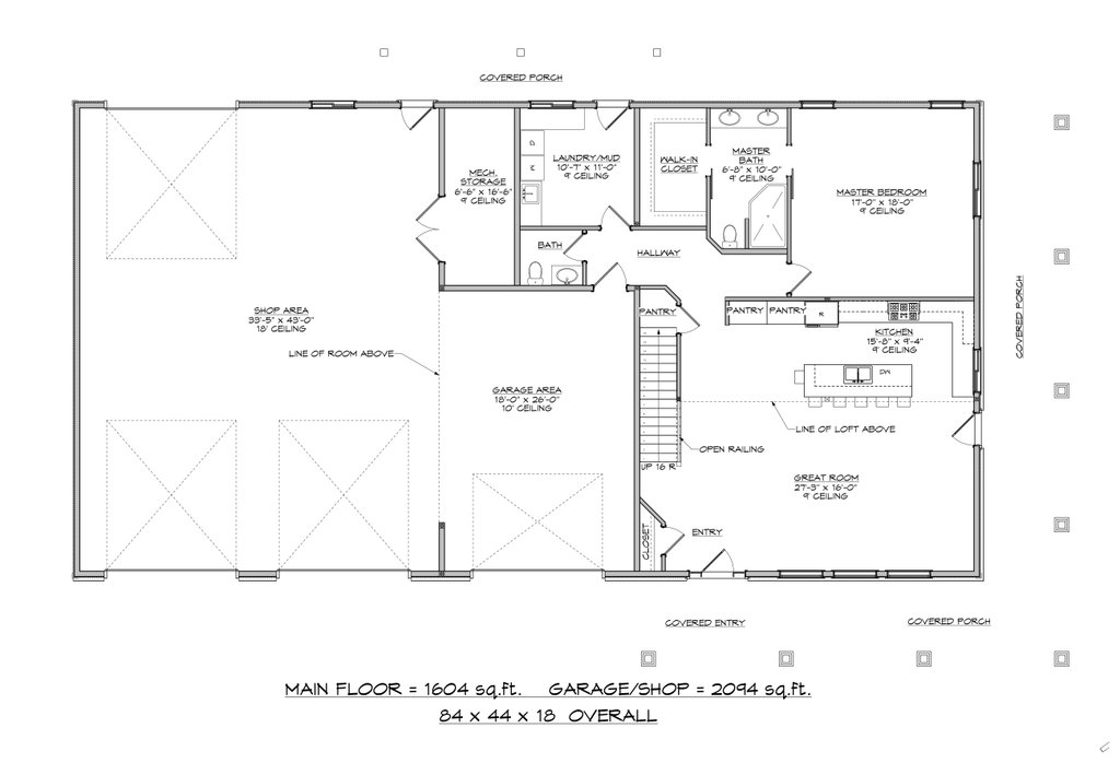 Country Style House Plan - 3 Beds 3.5 Baths 3188 Sq/Ft Plan #1084-9 ...