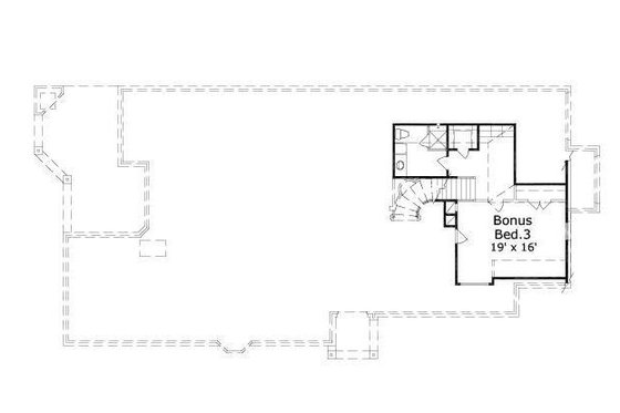 Floor Plan - Upper Floor for European House Plan #411-515 - 3 bed, 3.5 bath