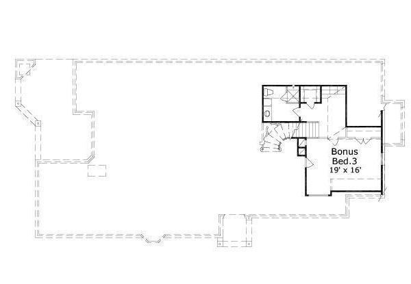 European Floor Plan - Upper Floor Plan #411-515