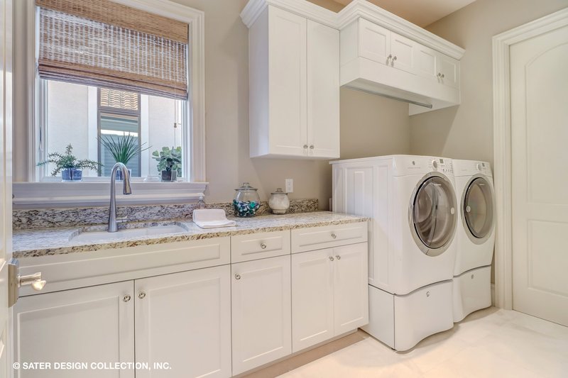 Architectural House Design - Interior - Laundry for Mediterranean House Plan #930-511 - 3 bed, 3.5 bath