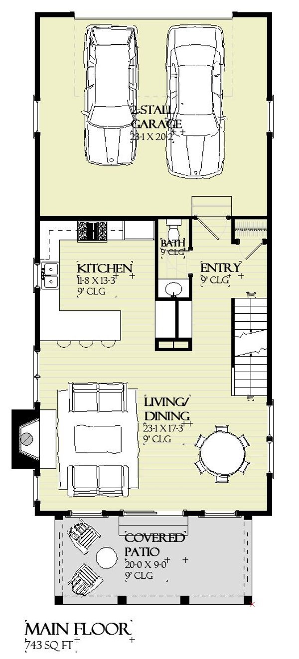 Beach Floor Plan - Main Floor Plan #901-165