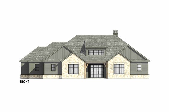 Exterior - Front Elevation 6 for Country House Plan #1096-81 - 4 bed, 3.5 bath