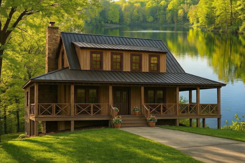 Home Plan - Exterior - Front Elevation 3 for Country House Plan #17-3428 - 5 bed, 3 bath