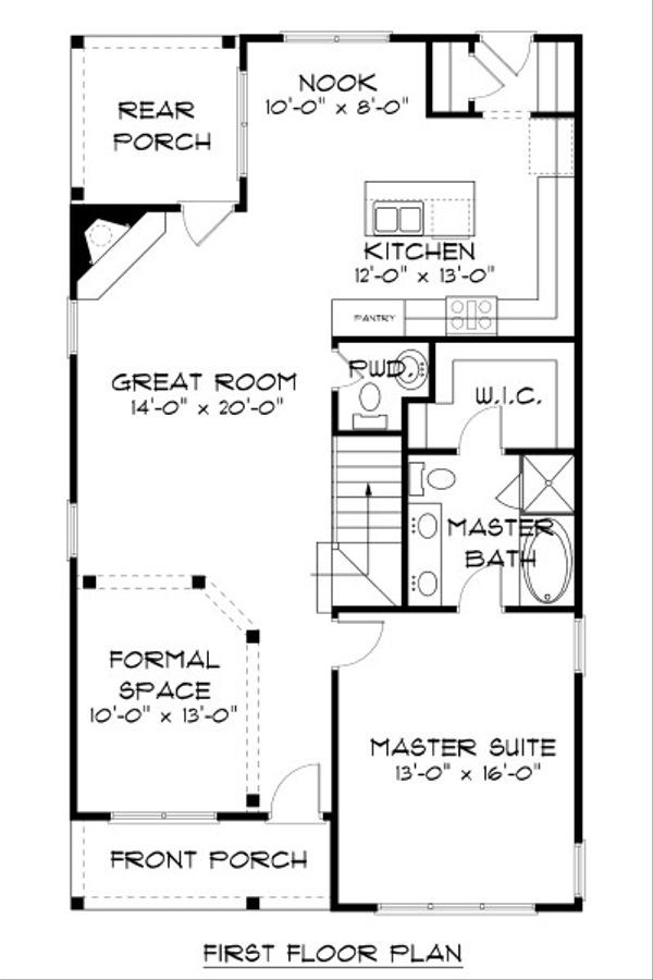 Bungalow Floor Plan - Main Floor Plan #413-871