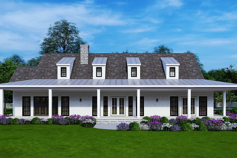 Architectural House Design - Exterior - Front Elevation 8 for Ranch House Plan #54-400 - 3 bed, 3.5 bath