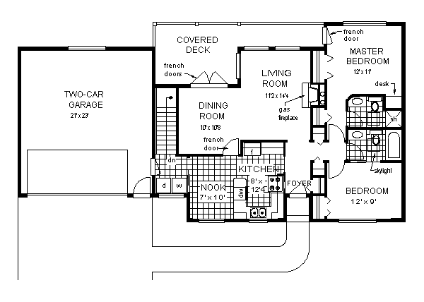 House Blueprint - Ranch Floor Plan - Main Floor Plan #18-126