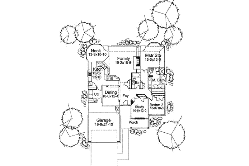 Home Plan - Floor Plan - Main Floor for Traditional House Plan #120-143 - 2 bed, 2 bath