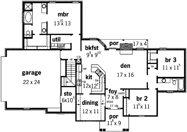European Floor Plan - Main Floor Plan #16-268