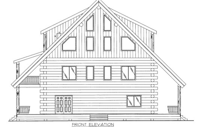 Log Style House Plan - 2 Beds 2 Baths 4328 Sq/Ft Plan #117-603