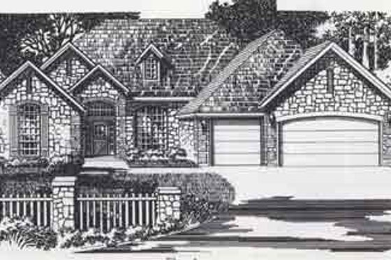 Exterior - Front Elevation for Colonial House Plan #310-854 - 4 bed, 3 bath