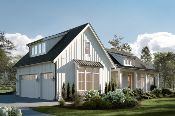Exterior - Front Elevation 4 for Farmhouse House Plan #1114-118 - 3 bed, 2.5 bath