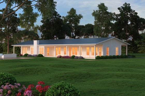 Exterior - Other Elevation 2 for Ranch House Plan #888-8 - 3 bed, 3.5 bath