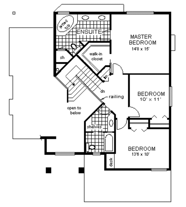 Home Plan - European Floor Plan - Upper Floor Plan #18-236