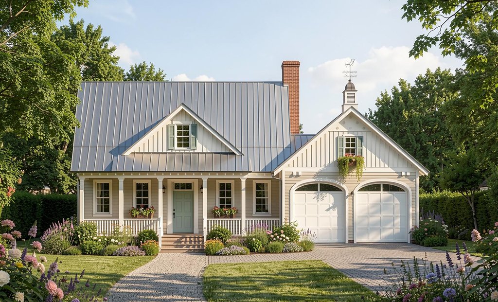 Exterior - Front Elevation 2 for Farmhouse House Plan #137-273 - 3 bed, 2 bath