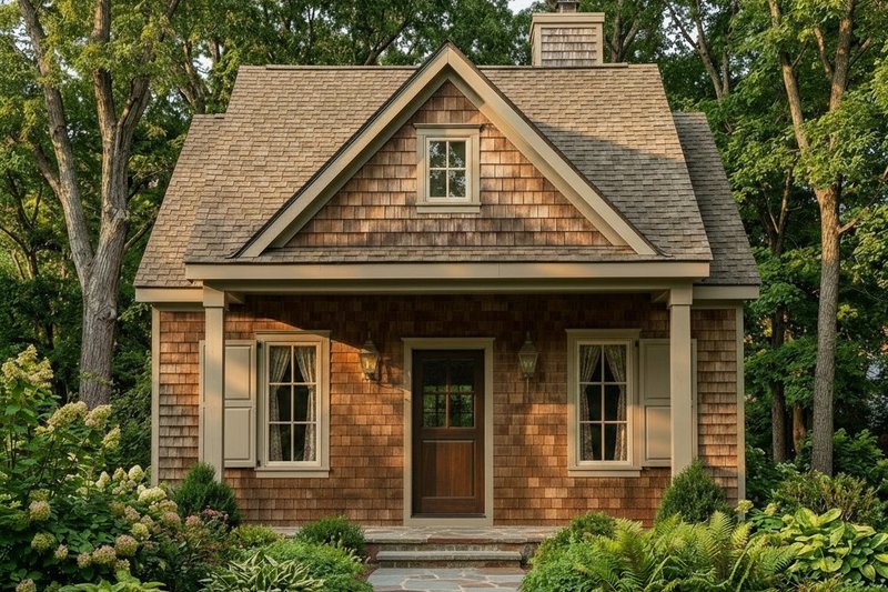 Architectural House Design - Cottage Exterior - Front Elevation Plan #22-590