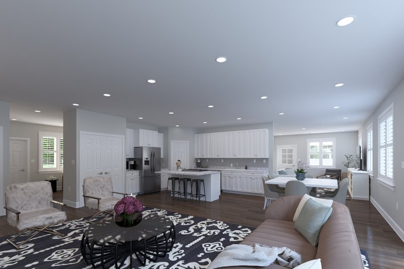 House Blueprint - Interior - Family Room 2 for Craftsman House Plan #1060-475 - 2 bed, 3 bath