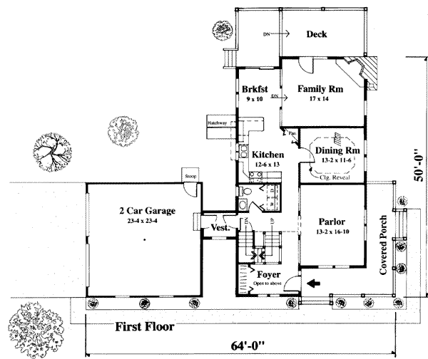 Traditional Floor Plan - Main Floor Plan #75-119