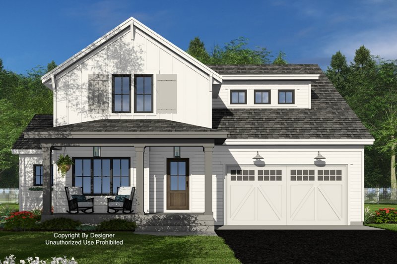 Dream House Plan - Farmhouse Exterior - Front Elevation Plan #51-1366