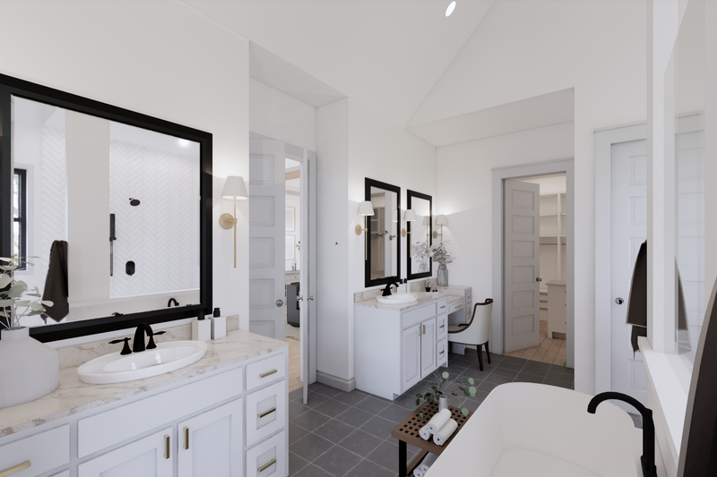 Architectural House Design - Interior - Master Bathroom 1 for Farmhouse House Plan #1074-107 - 4 bed, 3.5 bath