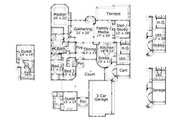 European Style House Plan - 4 Beds 4.5 Baths 4237 Sq/Ft Plan #411-825 