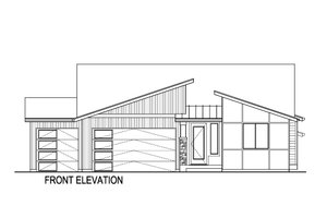 Exterior - Front Elevation 3 for Contemporary House Plan #569-74 - 3 bed, 2 bath