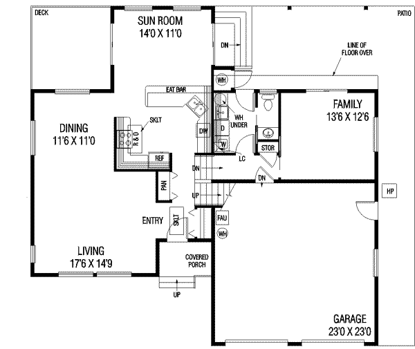 Traditional Floor Plan - Main Floor Plan #60-473
