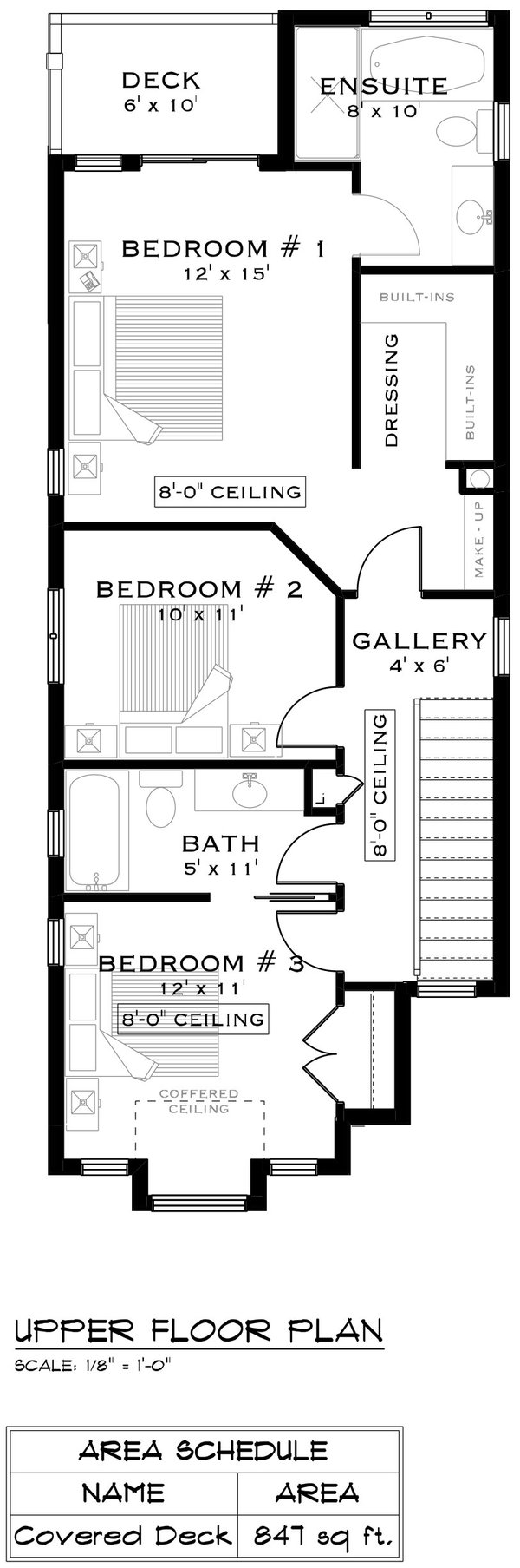 Cottage Floor Plan - Upper Floor Plan #1101-5