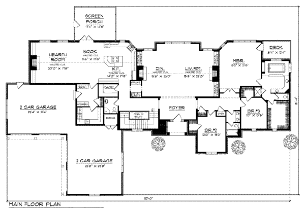 House Design - European Floor Plan - Main Floor Plan #70-769