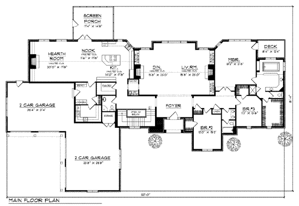 House Plan Design - European Floor Plan - Main Floor Plan #70-769