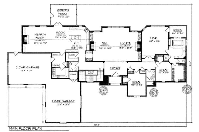 Home Plan - Floor Plan - Main Floor for European House Plan #70-769 - 5 bed, 4.5 bath