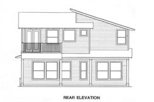 Exterior - Rear Elevation for Modern House Plan #472-8 - 3 bed, 2.5 bath