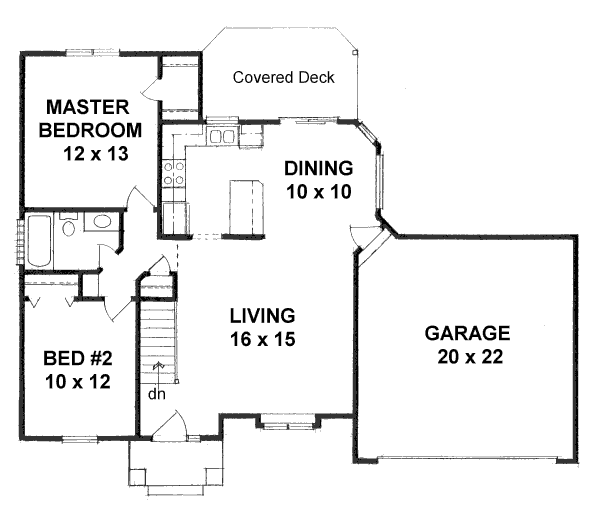 Home Plan - Craftsman Floor Plan - Main Floor Plan #58-185