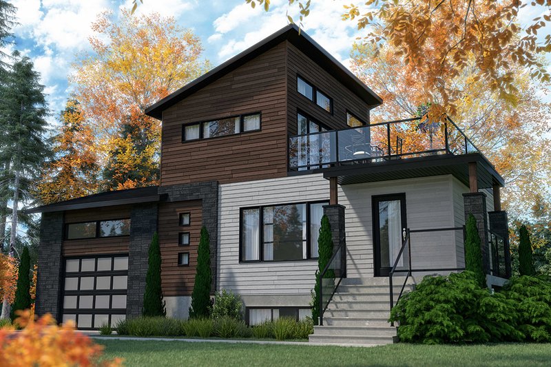 Architectural House Design - Modern Exterior - Front Elevation Plan #23-2719