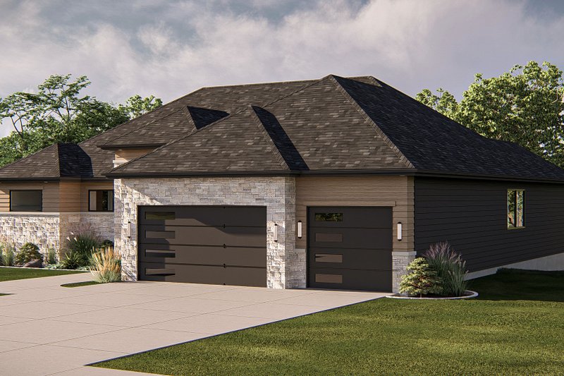 Architectural House Design - Exterior - Other Elevation for Prairie House Plan #455-335 - 3 bed, 2.5 bath