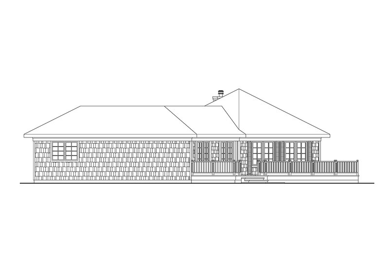 Architectural House Design - Exterior - Other Elevation 1 for Beach House Plan #124-1422 - 4 bed, 3 bath