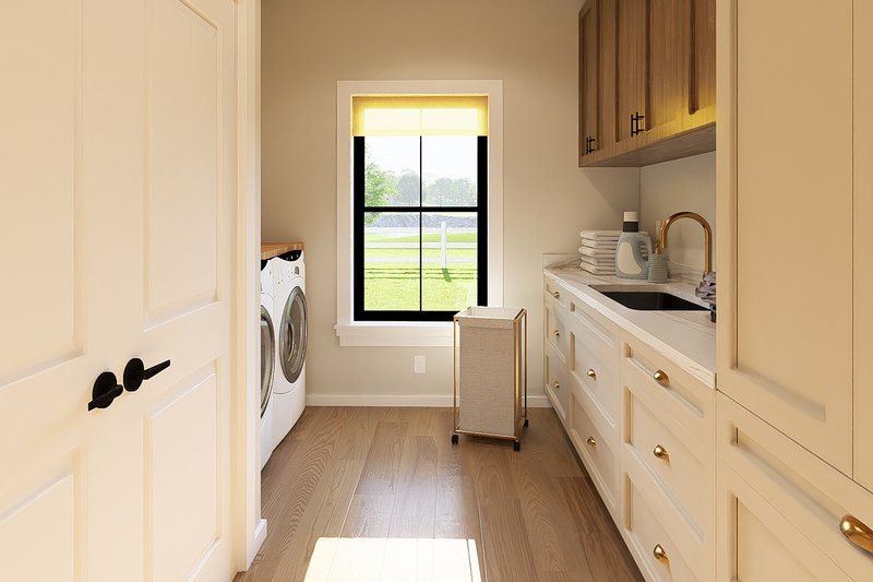 Architectural House Design - Interior - Laundry for Farmhouse House Plan #126-310 - 3 bed, 2.5 bath