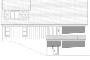 Exterior - Rear Elevation for Country House Plan #932-771 - 3 bed, 2.5 bath