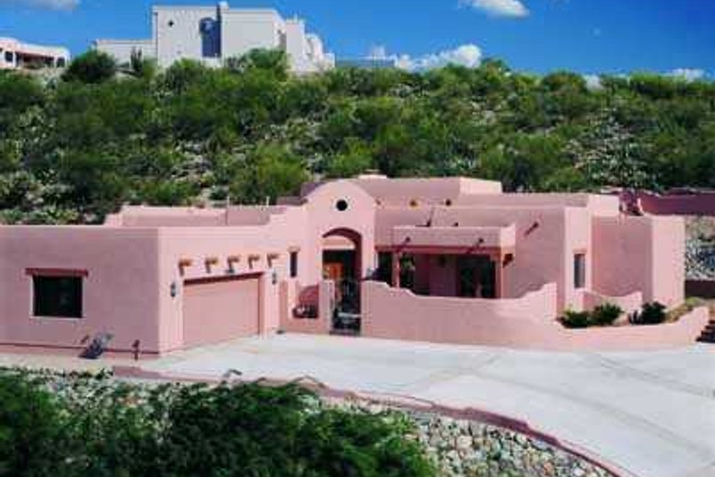 Dream House Plan - Adobe / Southwestern Exterior - Front Elevation Plan #72-145