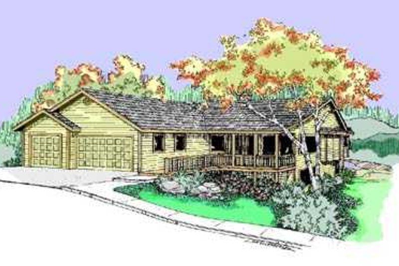 Ranch Style House Plan - 4 Beds 4 Baths 3572 Sq/Ft Plan #60-487