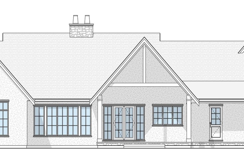 Dream House Plan - Exterior - Rear Elevation for European House Plan #1114-124 - 3 bed, 2.5 bath