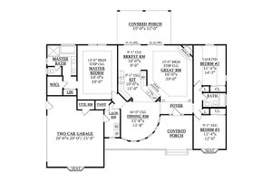 Floor Plan - Main Floor for Country House Plan #456-1 - 3 bed, 2 bath
